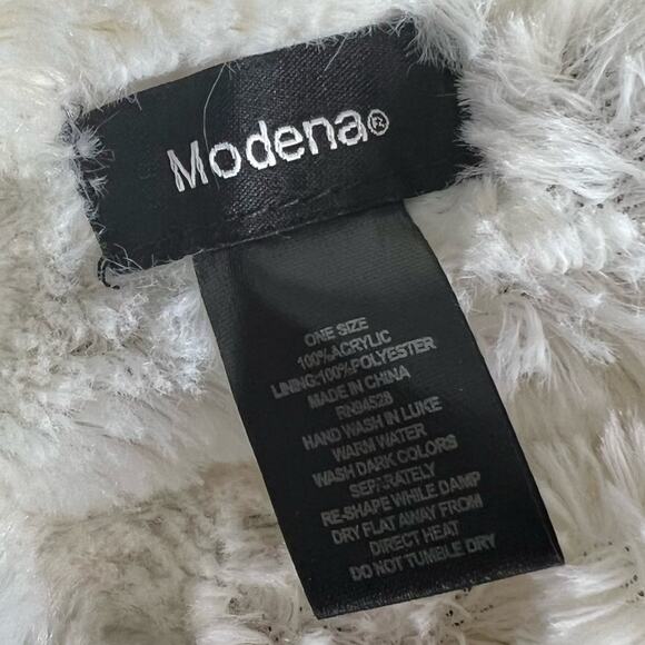 NWT Modena Plush Faux Fur and Knit Infinity Grape Oatmeal Scarf - Picture 5 of 5